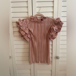 Pink Flouncy Sleeve Top